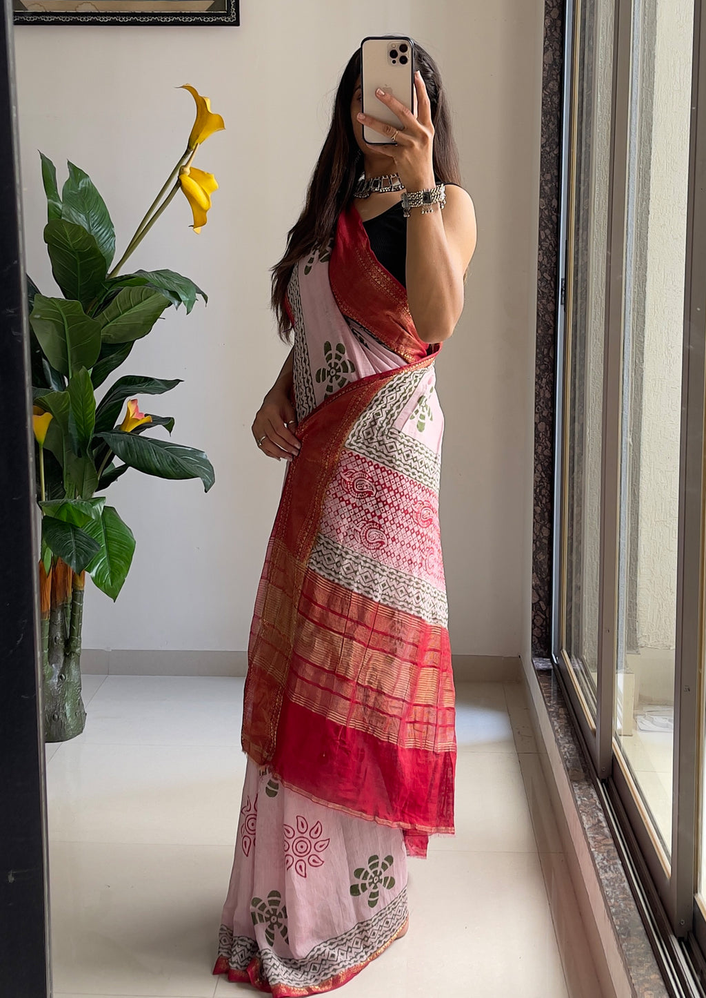 ASSAM SILK NATURAL CELLULOSE NYLON AND VISCOSE ZARI WEAVING PINK SAREE