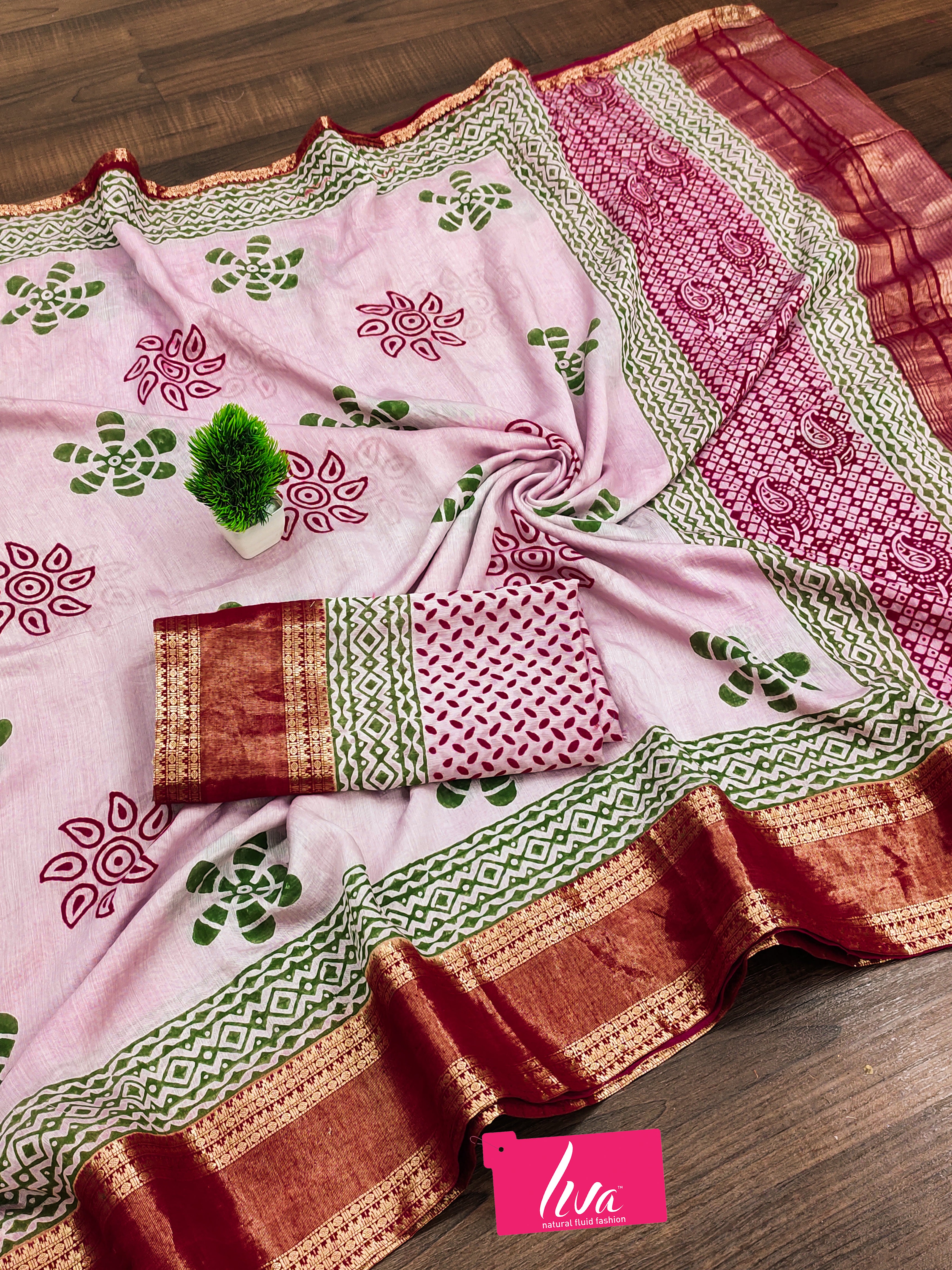 ASSAM SILK NATURAL CELLULOSE NYLON AND VISCOSE ZARI WEAVING PINK SAREE