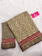 ASSAM SILK NATURAL CELLULOSE NYLON AND VISCOSE ZARI WEAVING BEIGE SAREE