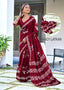Brinda Hand Batik Feel With Fancy Latkan Sarees