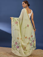 PANIHARI HAND PAINT4 SOFT MASLIN COTTON WITH HEVY ZARI BODAR MULTICOLOR SAREE