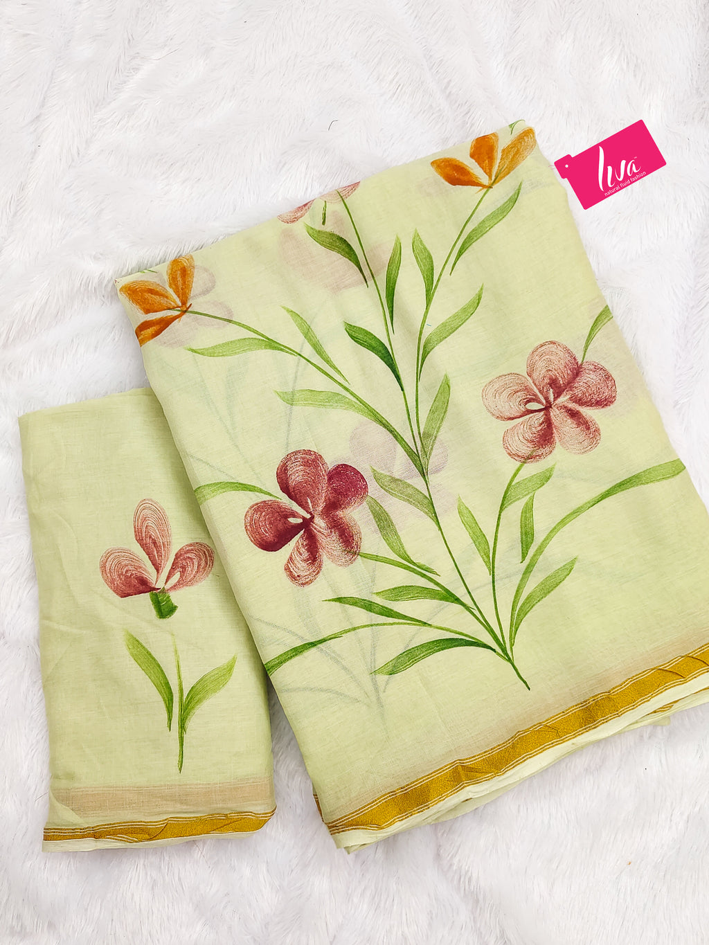 PANIHARI HAND PAINT4 SOFT MASLIN COTTON WITH HEVY ZARI BODAR MULTICOLOR SAREE