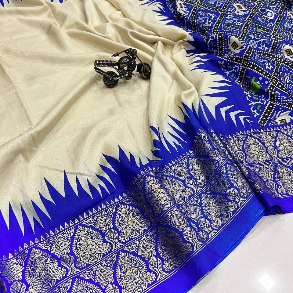 Dola Silk with Foil Print