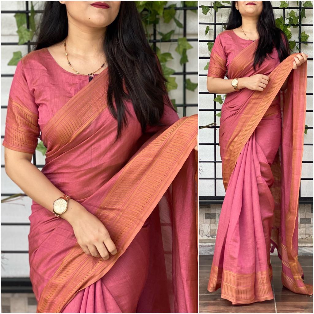 Bamboo silk saree