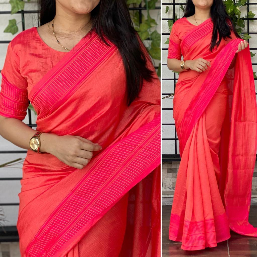 Bamboo silk saree