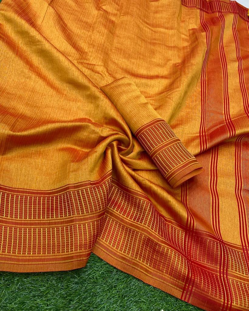 Bamboo silk saree