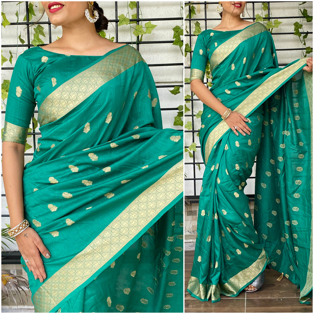 Cotton blend saree