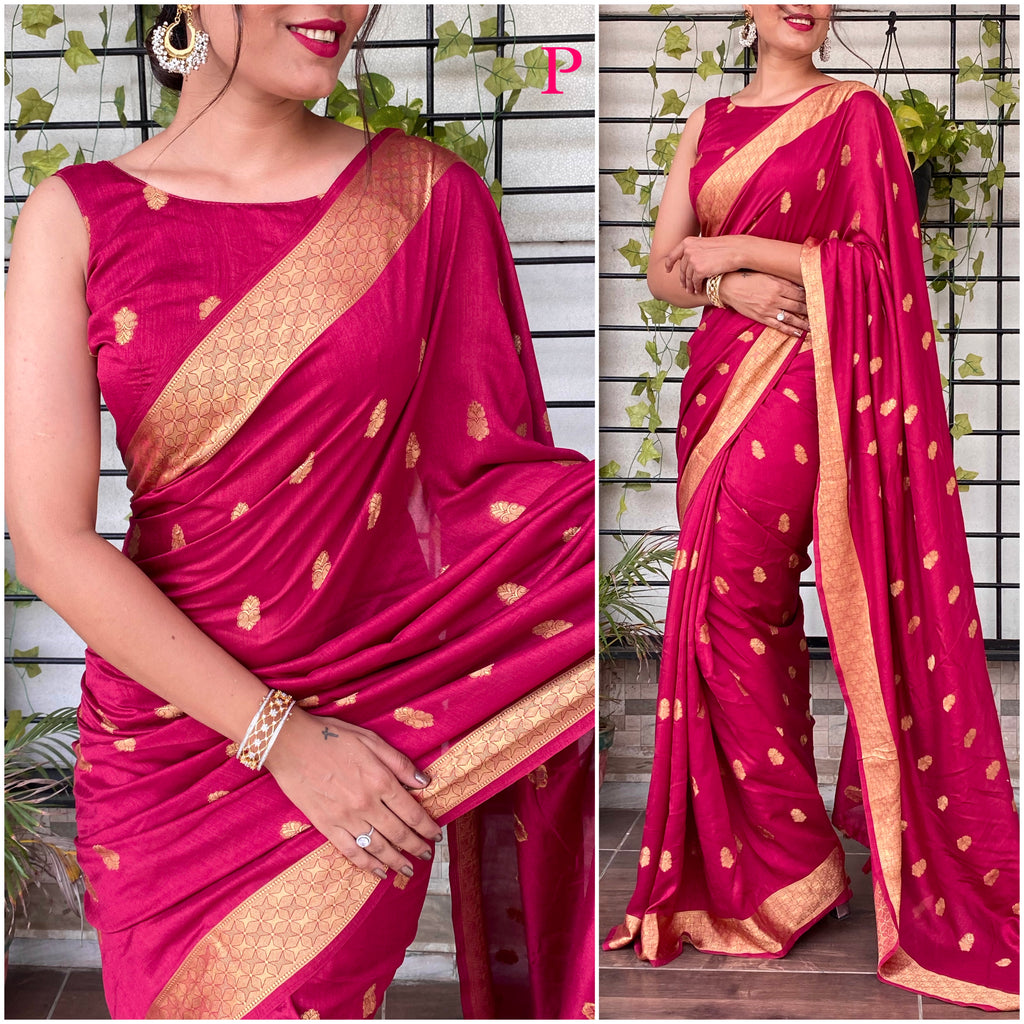 Cotton blend saree