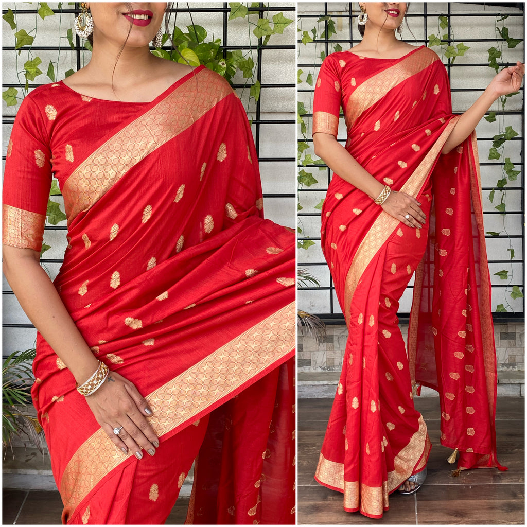 Cotton blend saree