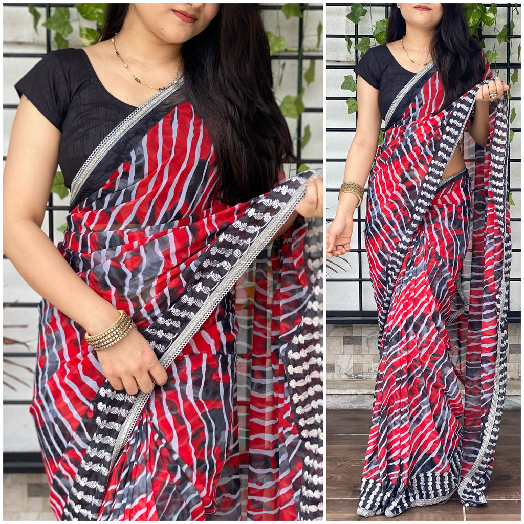 Lihariya printed Georgette saree