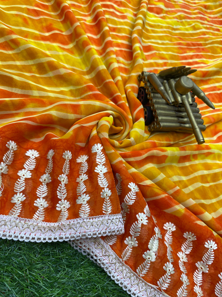 Lihariya printed Georgette saree