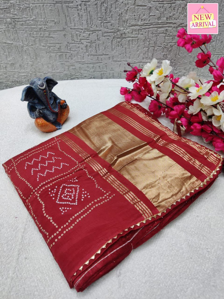 Bandhej lagdi patta saree