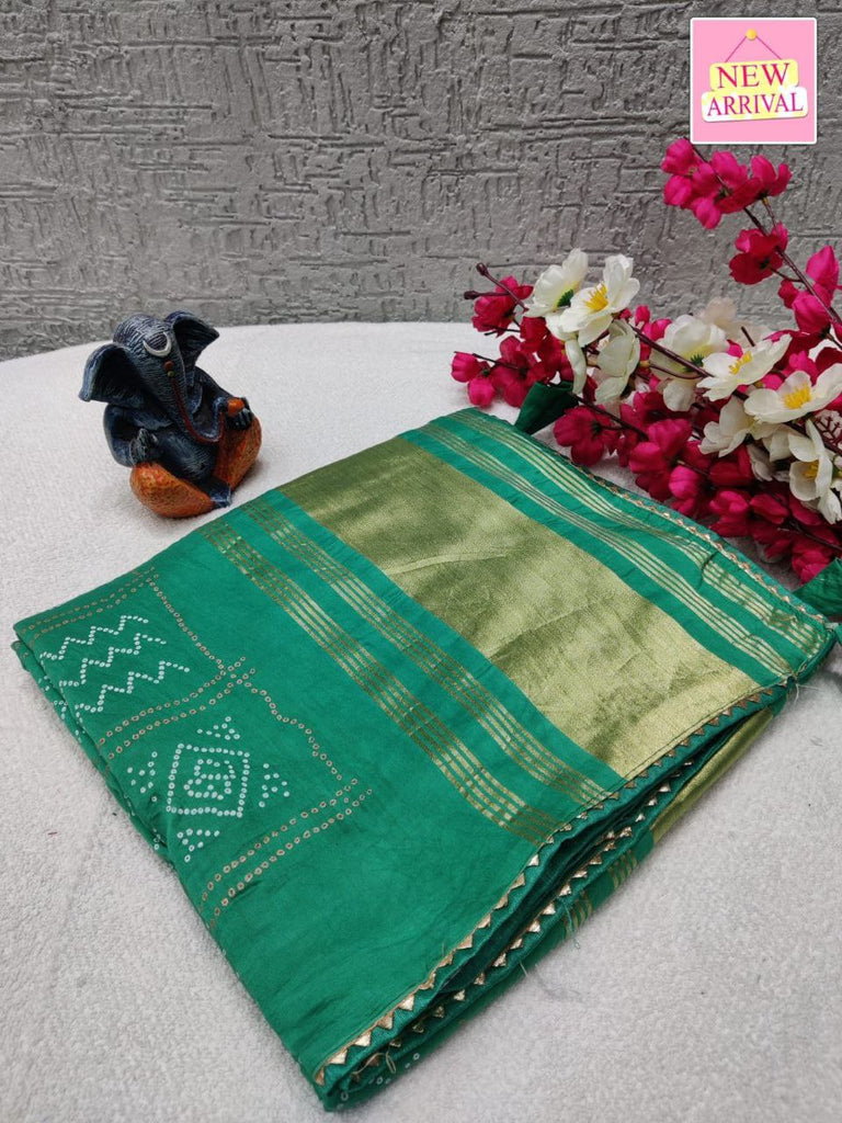 Bandhej lagdi patta saree