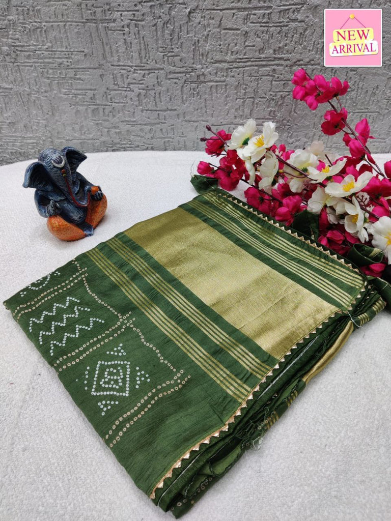 Bandhej lagdi patta saree