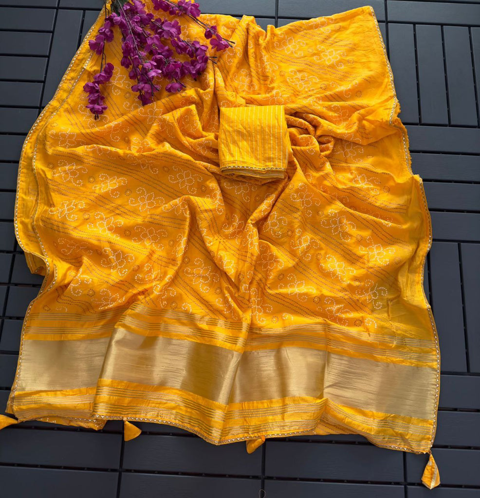 Leheriya lagdi patta saree