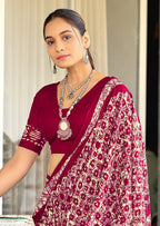 RASMALI BATIK PURE MULMUL COTTON BATIK PRINTD PINK SAREE