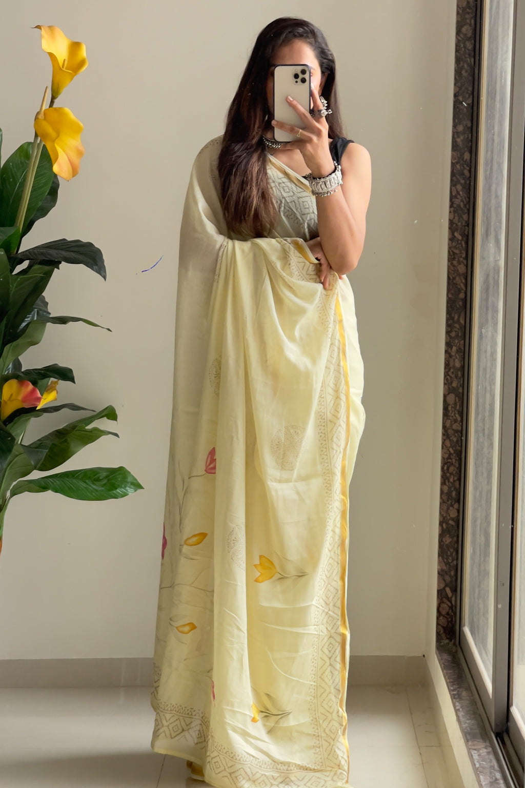 SELFI12 SOFT MASLIN COTTON WITH HEVY ZARI BODAR LIGHT YELLOW SAREE
