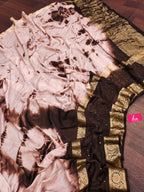 SELFI13 PRIMUM ASSAM SILK NECHRAL SOFT FANCY JACQUARD WITH SIKVANS BORDER DIMANDING WORK BEIGE SAREE