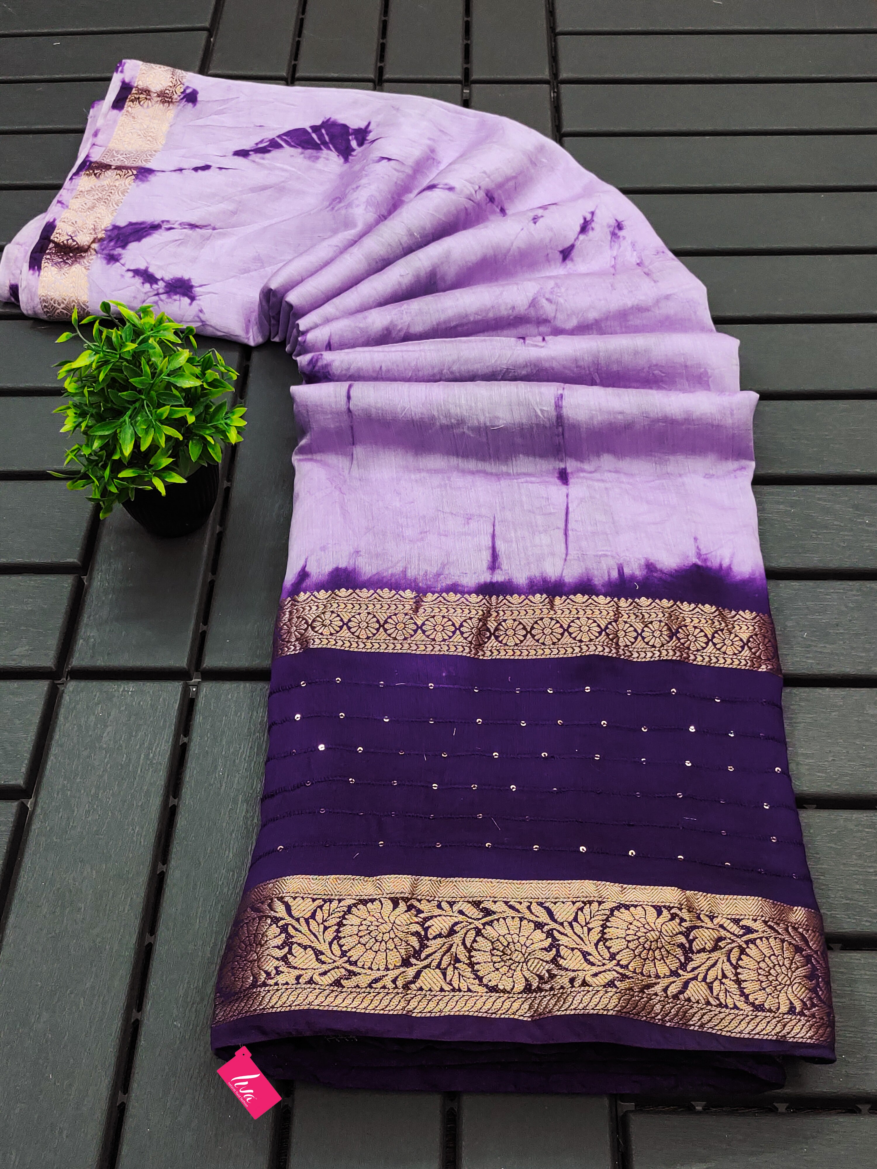 SELFI13 PRIMUM ASSAM SILK NECHRAL SOFT FANCY JACQUARD WITH SIKVANS BORDER DIMANDING WORK PURPLE SAREE