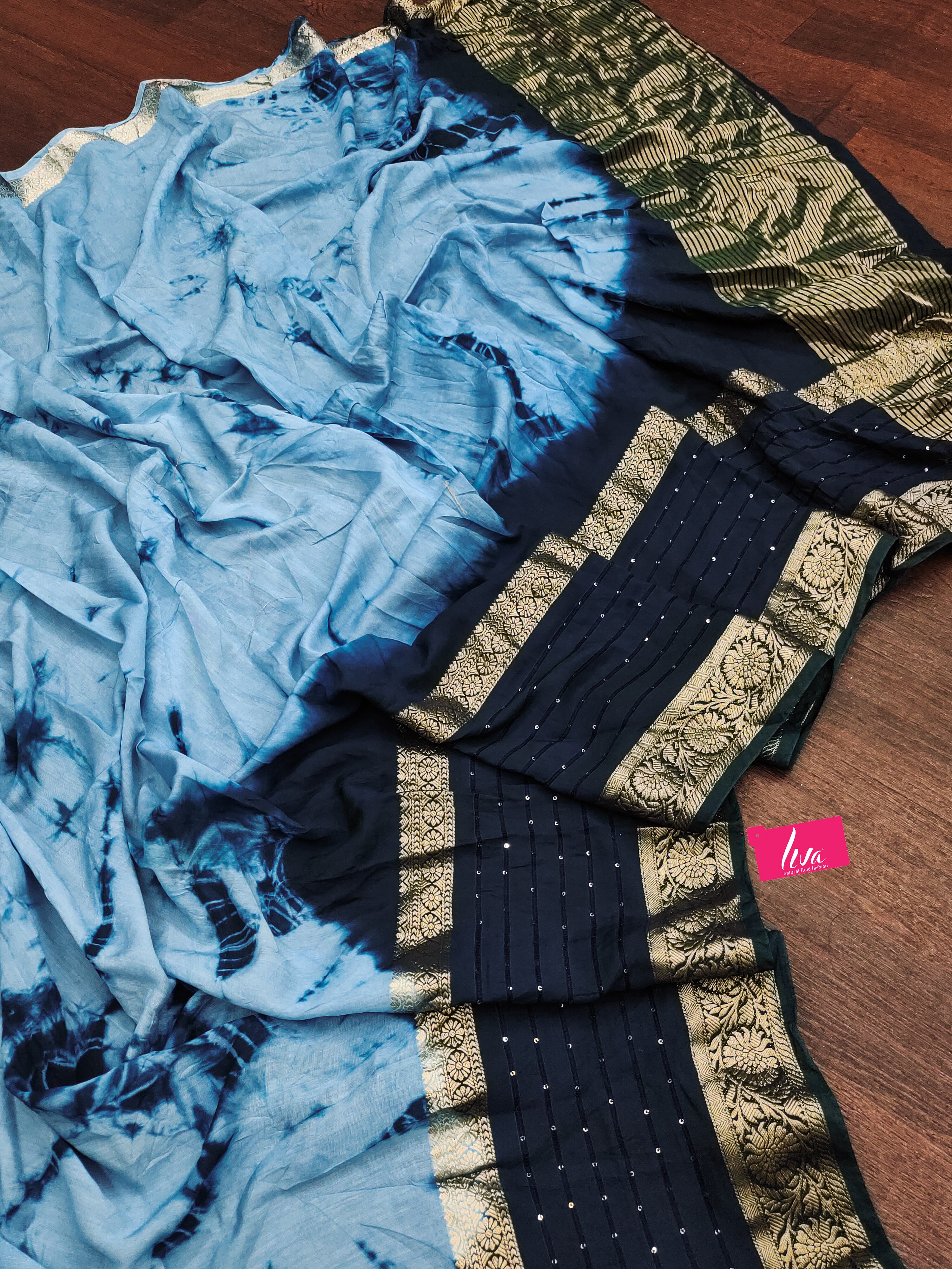 SELFI13 PRIMUM ASSAM SILK NECHRAL SOFT FANCY JACQUARD WITH SIKVANS BORDER DIMANDING WORK LIGHT BLUE SAREE