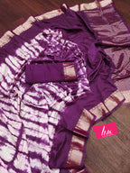 SELFI15 PRIMUM ASSAM SILK NECHRAL SOFT MATIRYAL PURPLE SAREE