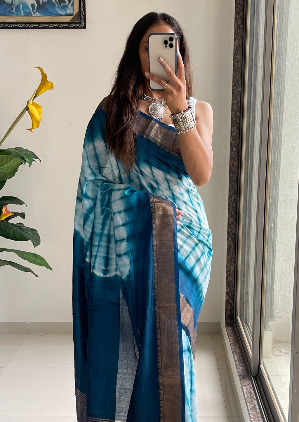 SELFI15 PRIMUM ASSAM SILK NECHRAL SOFT MATIRYAL TEAL SAREE