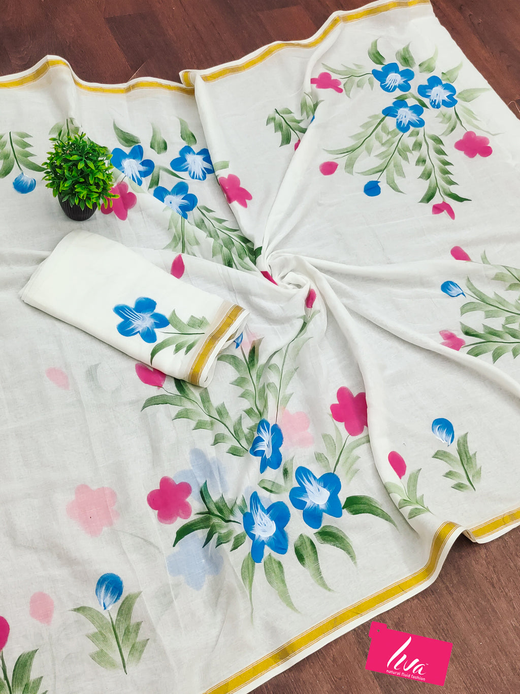 SELFI25 SOFT MASLIN COTTON WITH HEVY ZARI BODAR WHITE SAREE