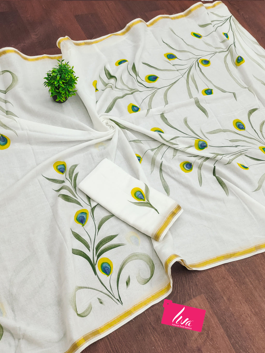 SELFI28 SOFT MASLIN COTTON WITH HEVY ZARI BODAR WHITE SAREE