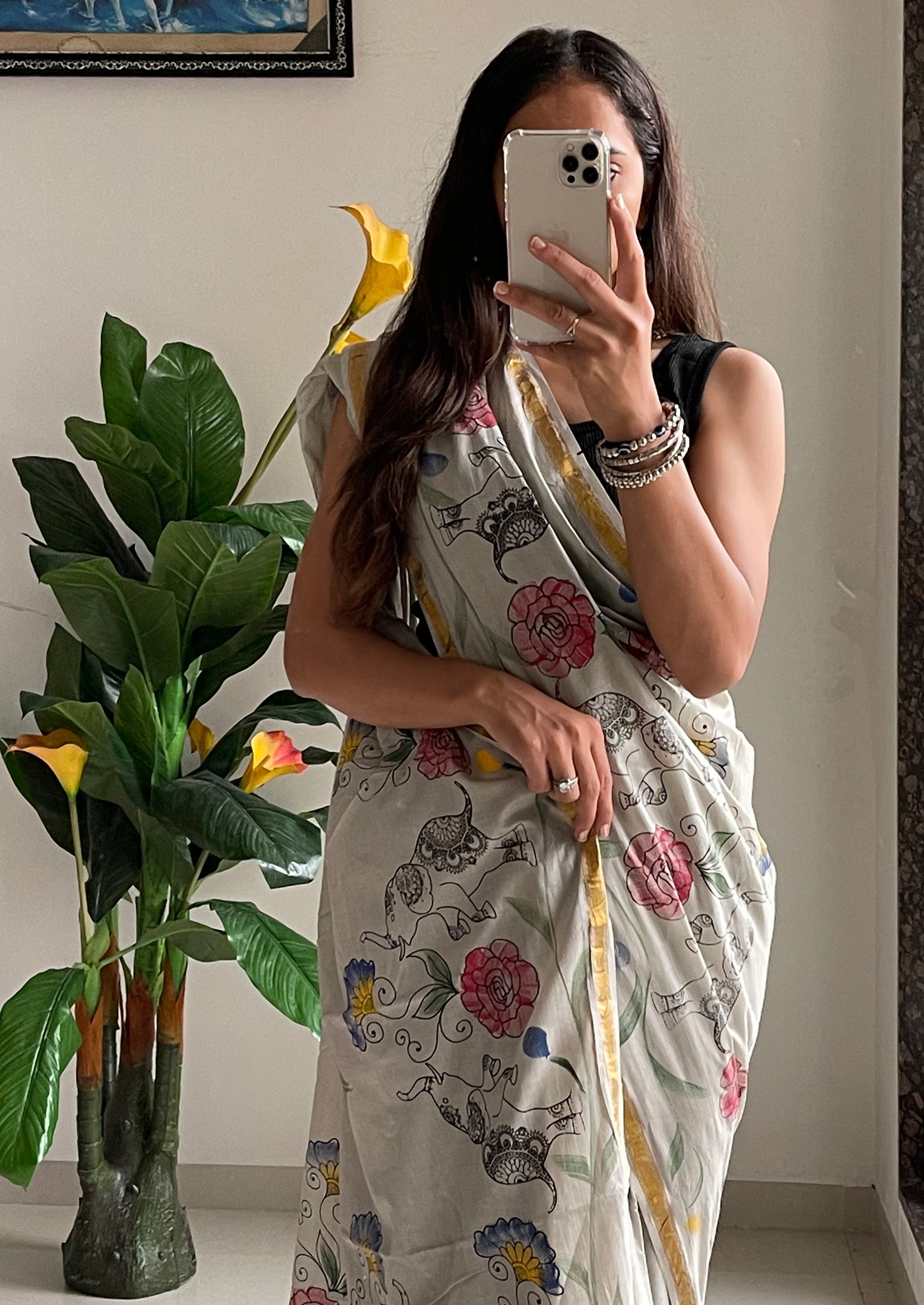 SELFI30 SOFT MASLIN COTTON WITH HEVY ZARI BODAR GREY SAREE