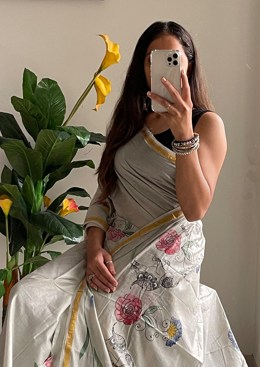 SELFI30 SOFT MASLIN COTTON WITH HEVY ZARI BODAR GREY SAREE