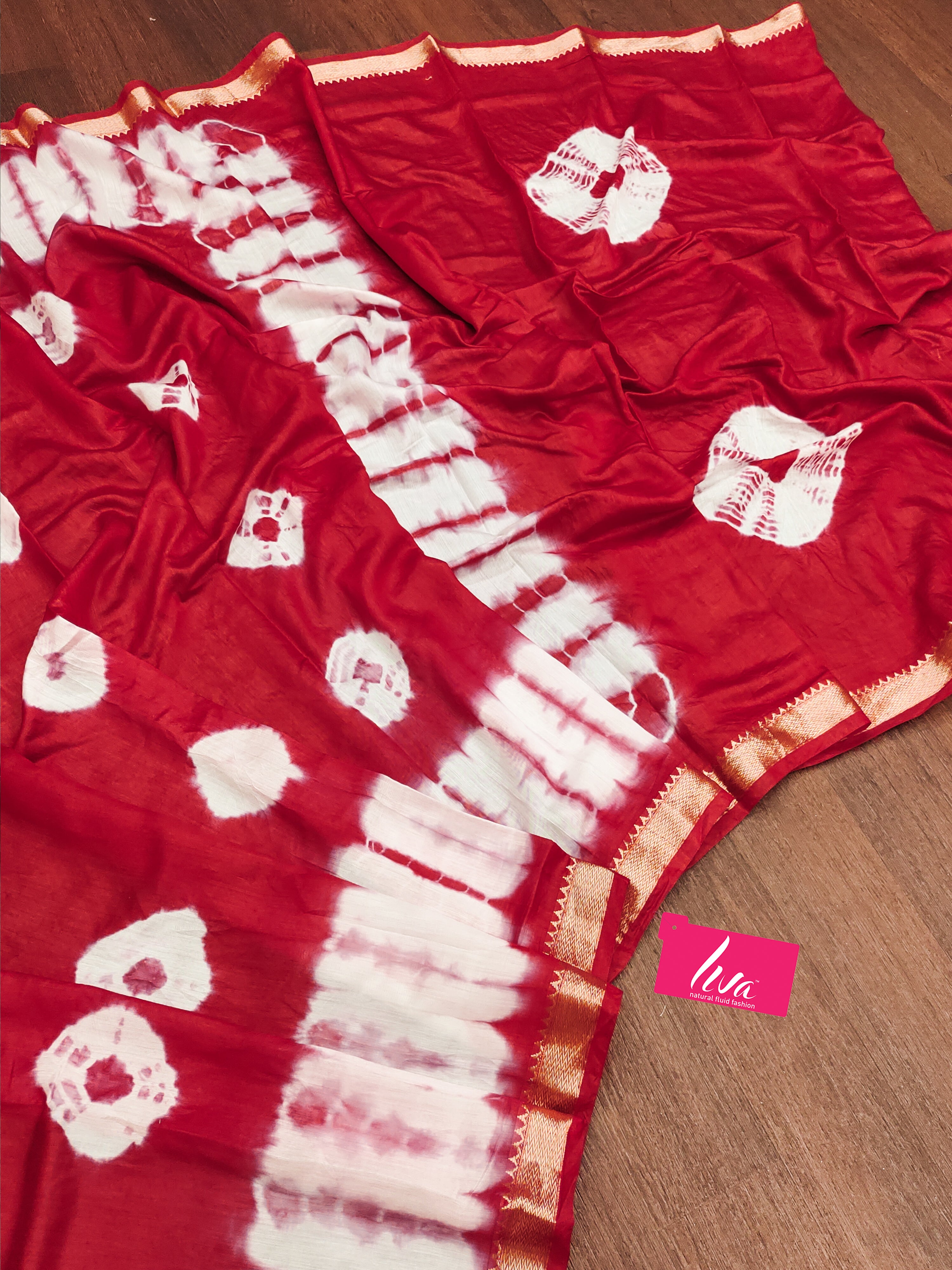 SELFI32 PRIMIUM MASLIN SILK NECHRAL SOFT MATIRYAL JACQUARD BORDER RED SAREE