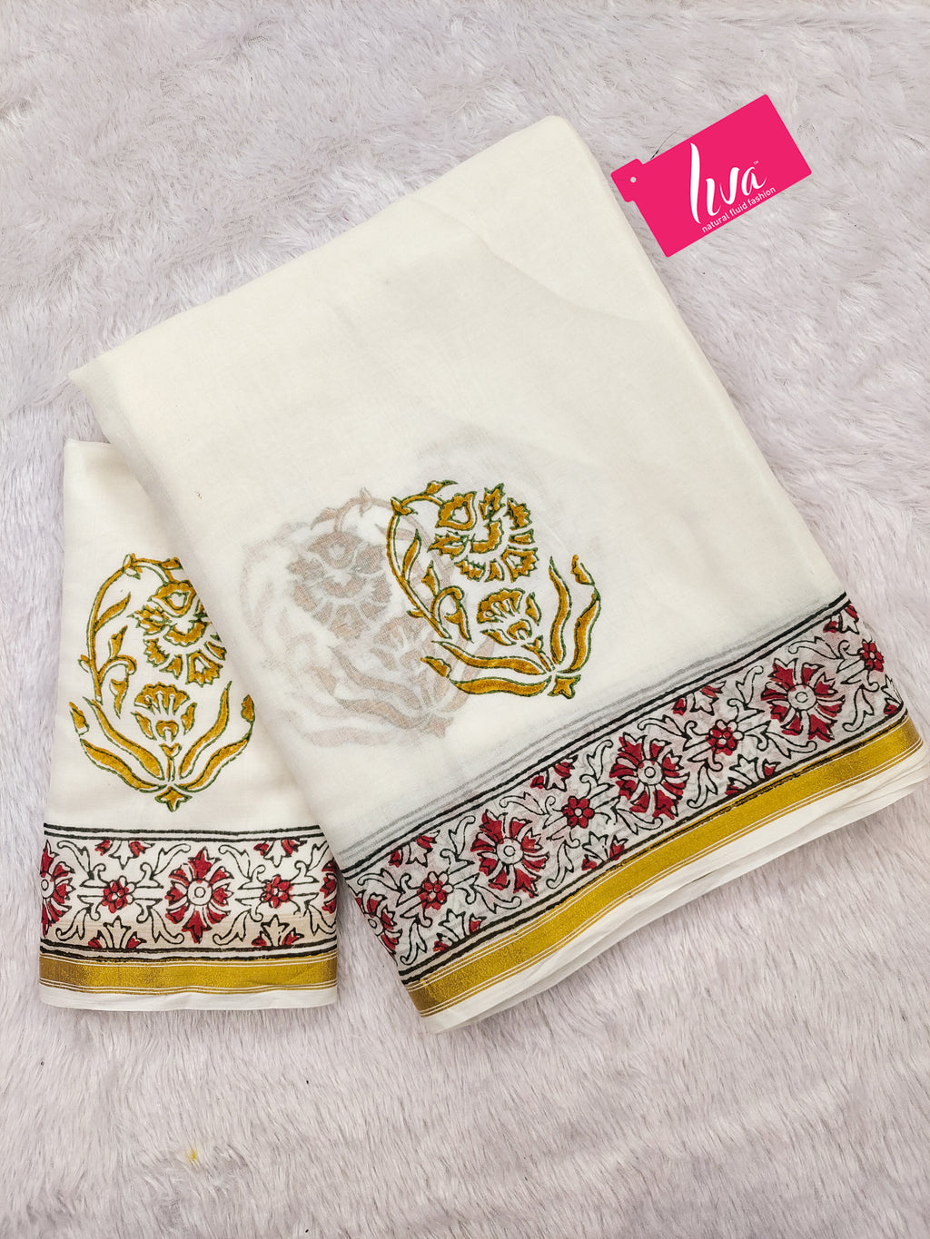 SELFI9 SOFT MASLIN COTTON WITH HEVY ZARI BODAR WHITE SAREE