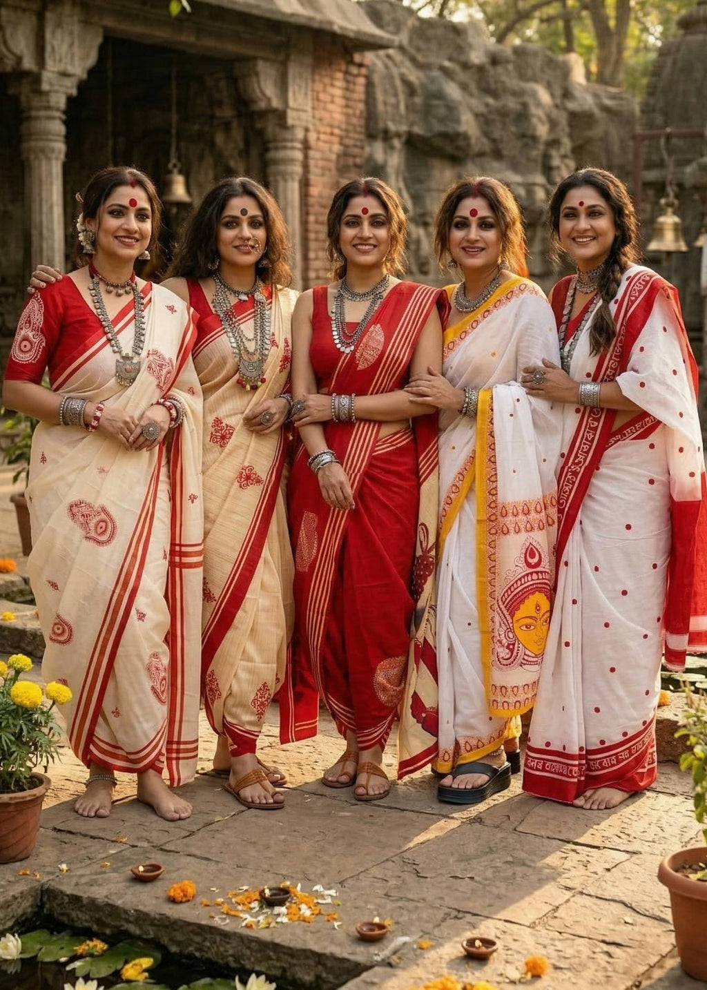 BAGRU BLOCK PRINT MULMUL COTTON MULMUL RED SAREE WITH BLOUSE