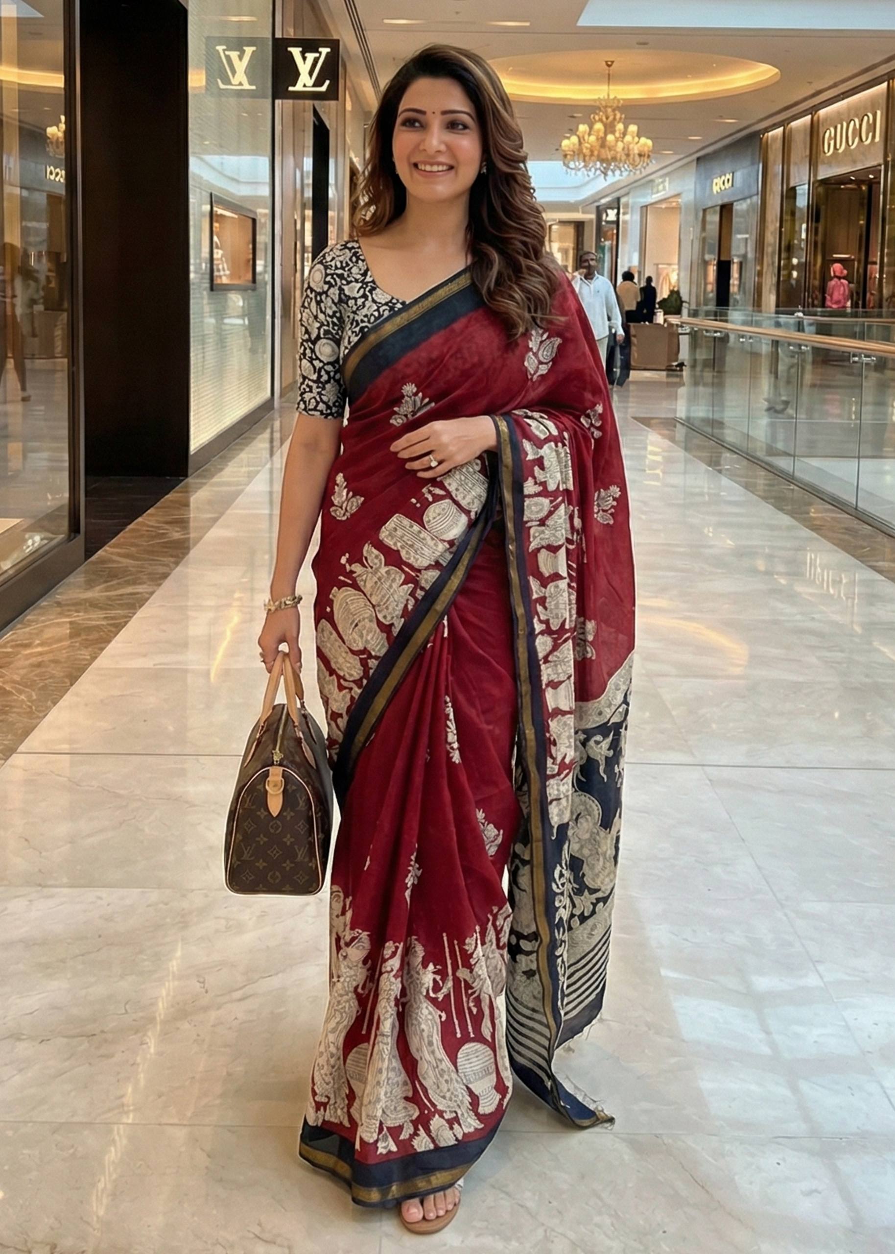 SOFT MASLIN MULMUL COTTON WITH HEVY ZARI BORDER MAROON SAREE WITH BLOUSE