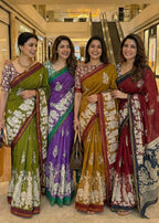 SOFT MASLIN MULMUL COTTON WITH HEVY ZARI BORDER MEHANDI GREEN SAREE WITH BLOUSE