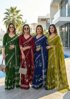 PURE SOFT COTTON BAGRU BLOCK PRINT MAROON SAREE WITH BLOUSE