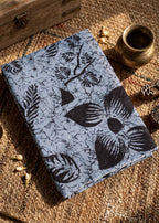 PREMIUM BREATHABLE COTTON BATIK BLOCK PRINT GREY SAREE WITH BLOUSE