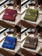 PURE HANDLOOM SOFT COTTON BROWN SAREE WITH BLOUSE
