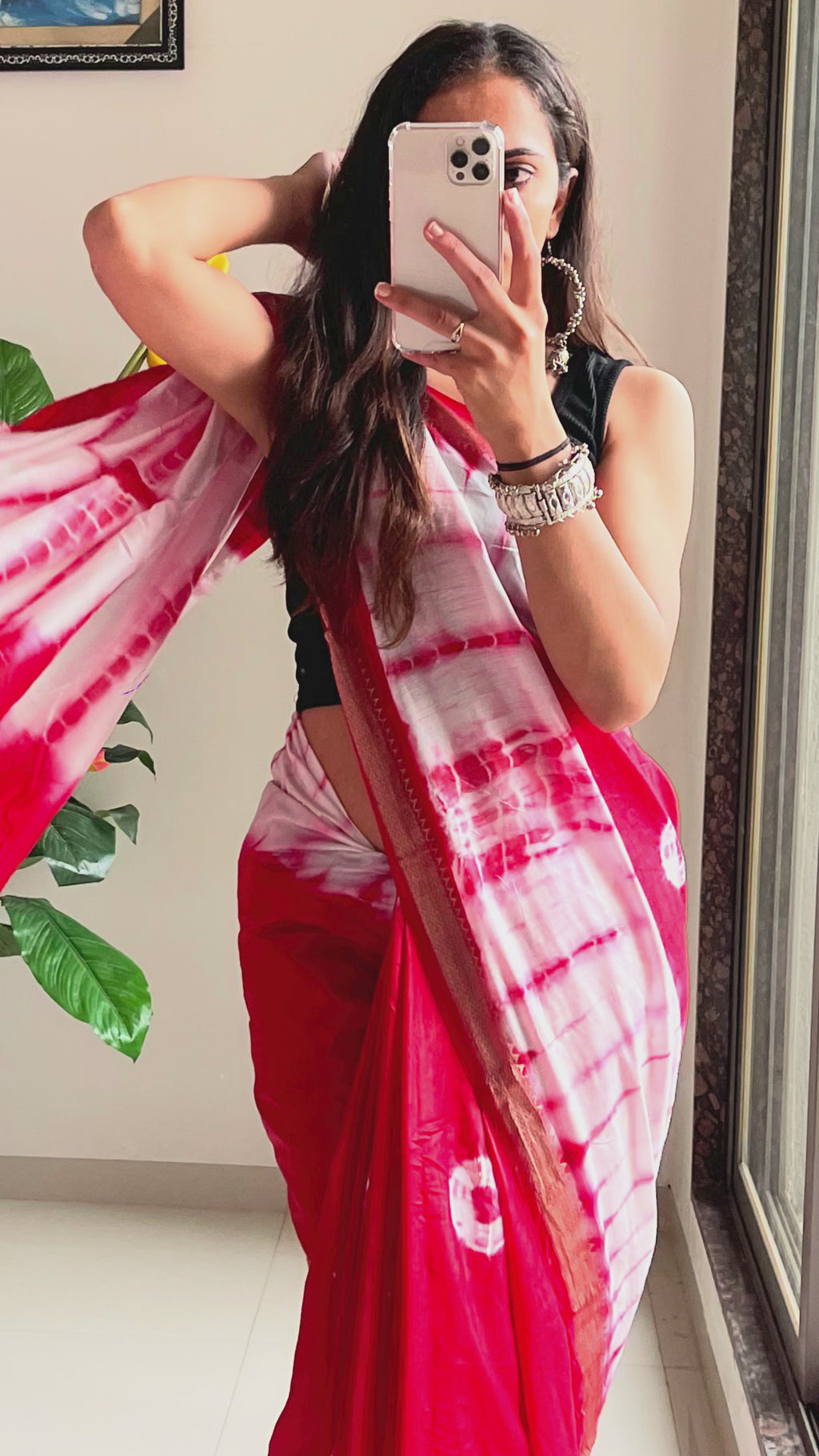 SELFI32 PRIMIUM MASLIN SILK NECHRAL SOFT MATIRYAL JACQUARD BORDER RED SAREE