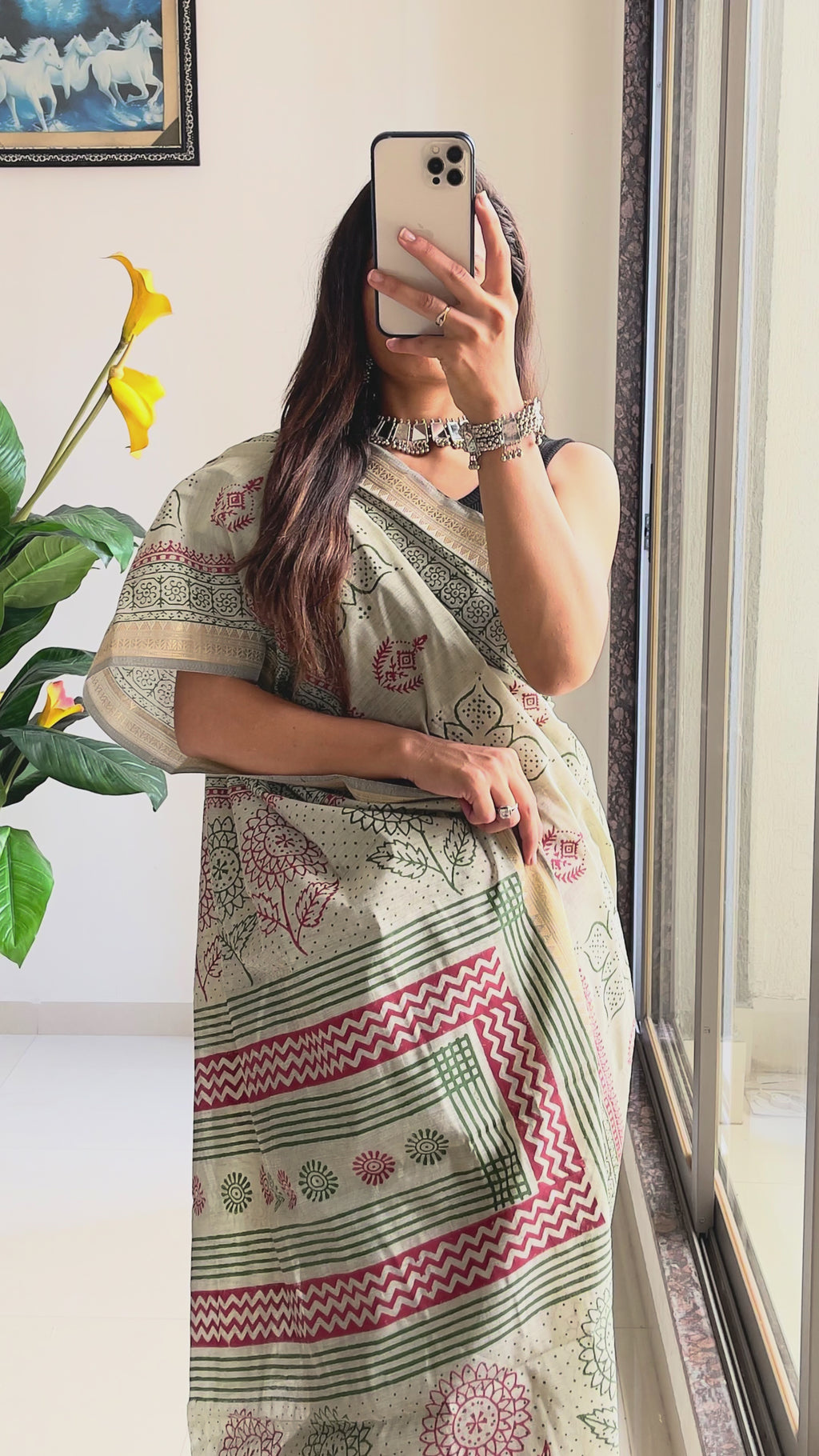 SELFI5 PRIMUM ORIGINAL LINEN WITH MANESHWARI BODAR LIGHT GREEN SAREE