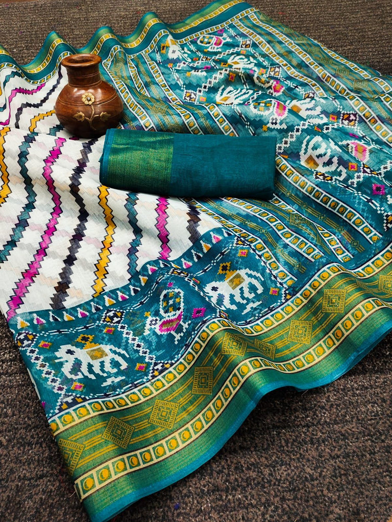 Kranti ikkat style cotton saree