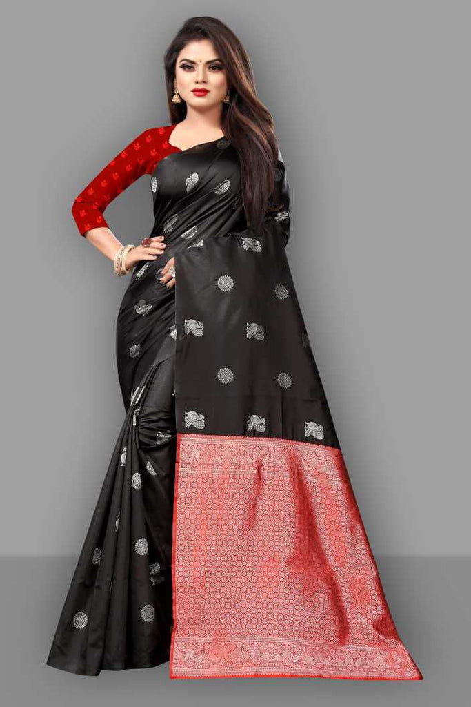 Rich Pallu and Jaqured Work Saree 022