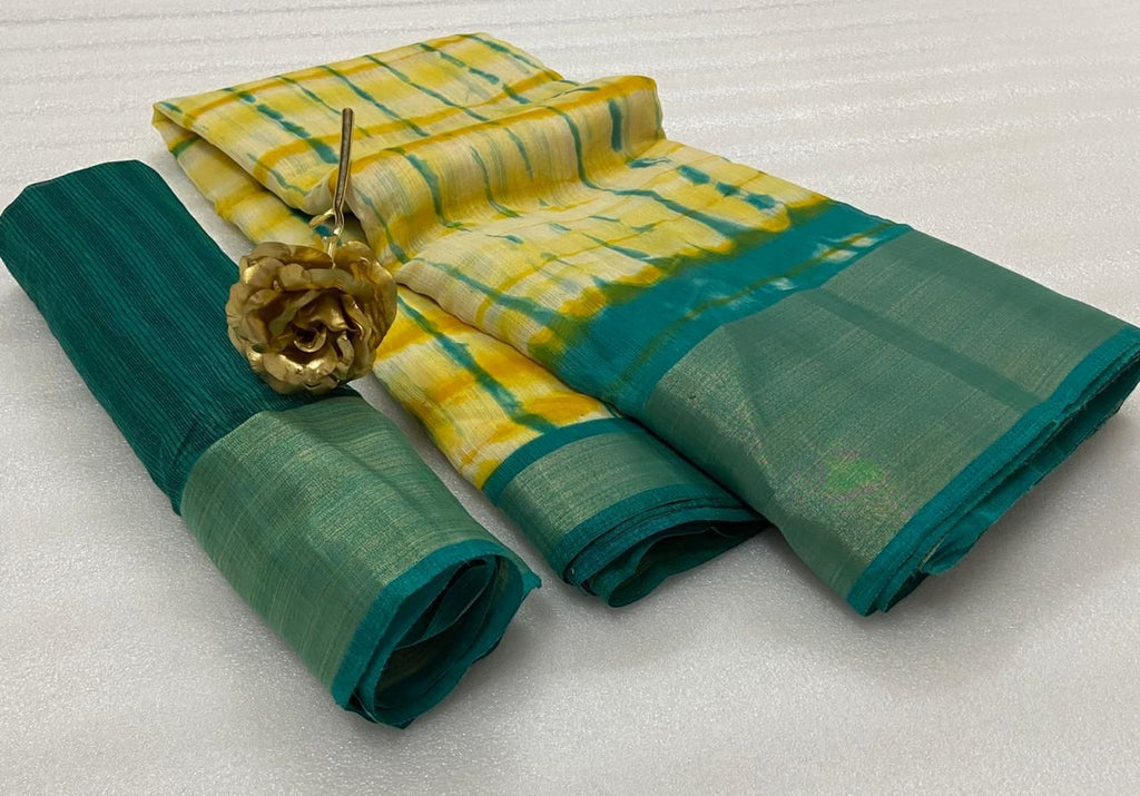 Sarika Linen Cotton with Jari Border