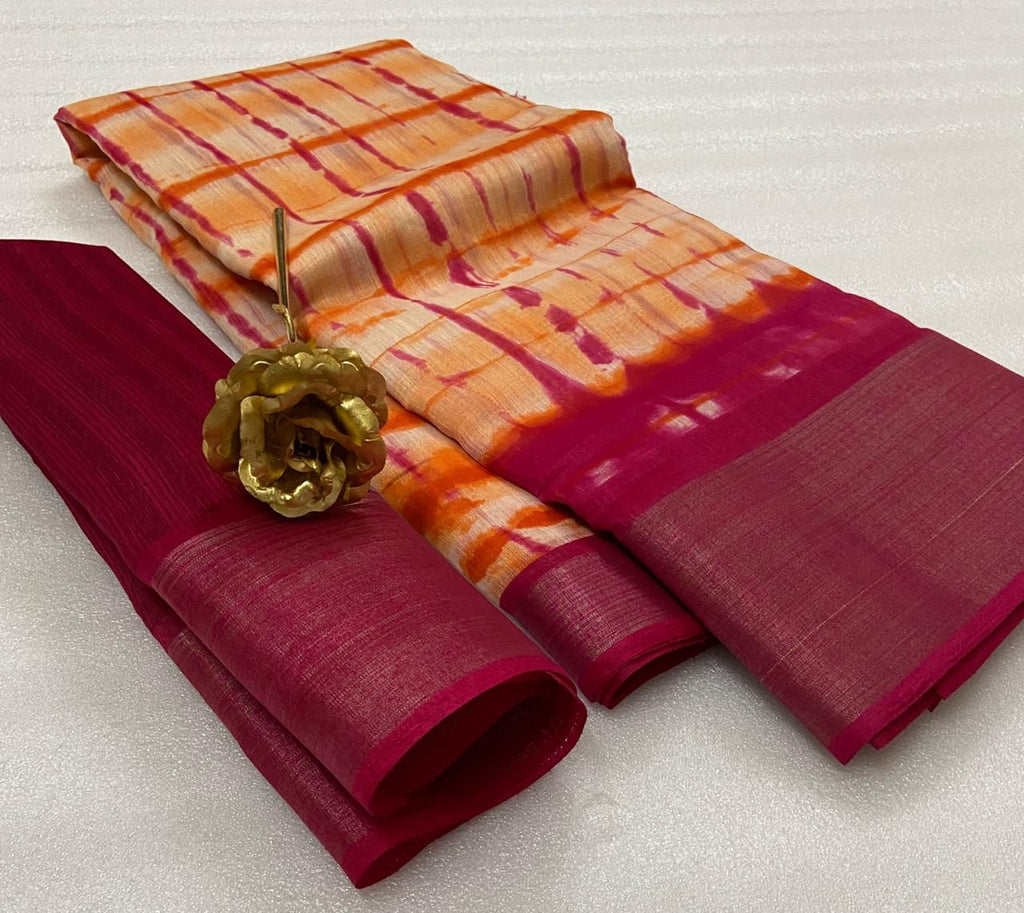 Sarika Linen Cotton with Jari Border