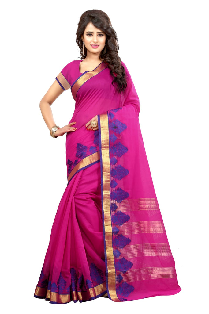 Cotton Saree with Chit Pallu