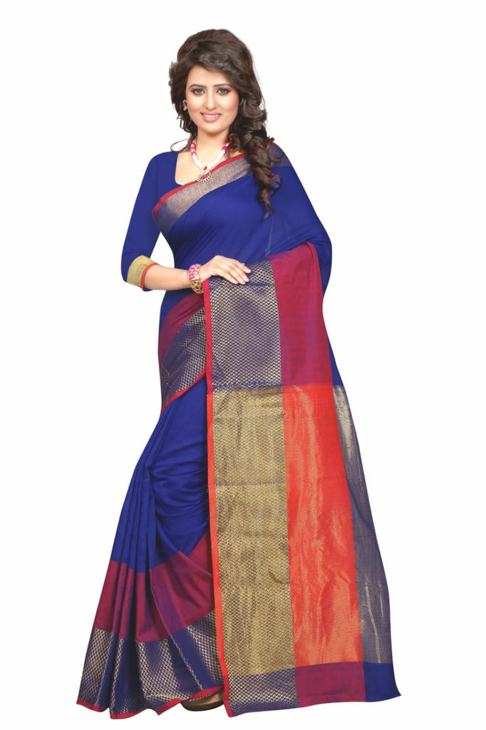 Cotton Saree with Chit Pallu