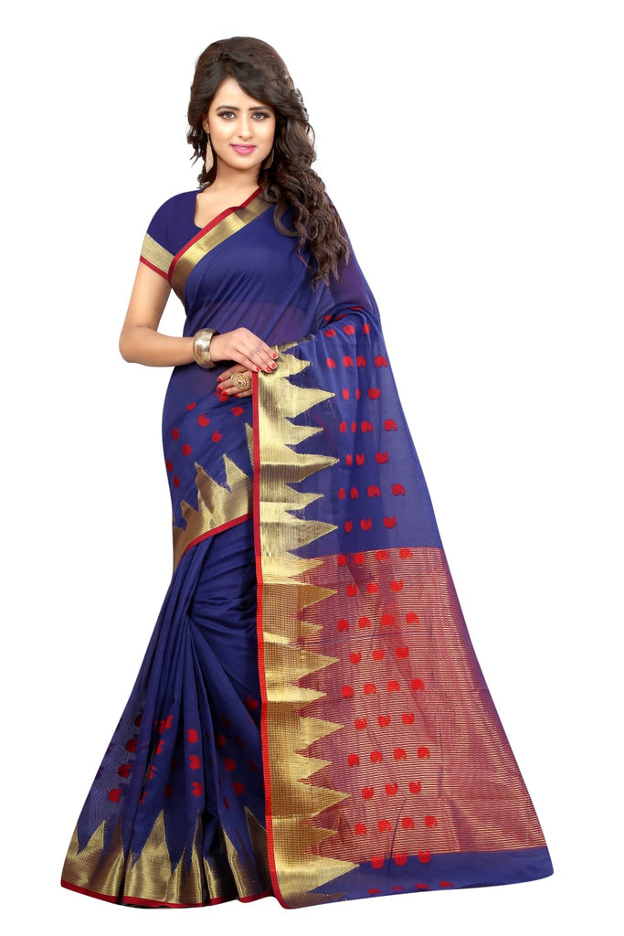 Cotton Saree with Chit Pallu