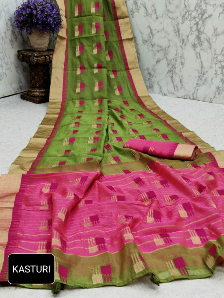 Kasturi Cotton Jacqured weaving Butta