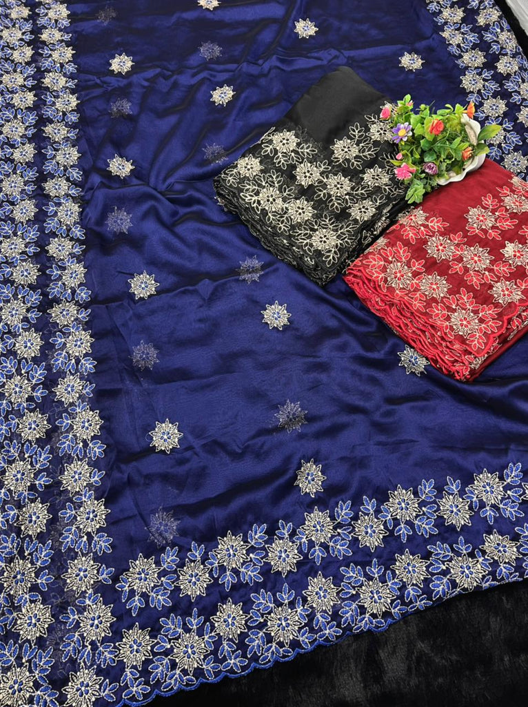 Heavy Rangoli Silk with thread work