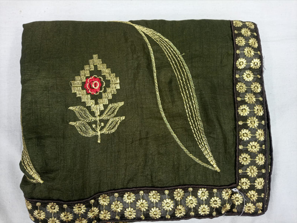 Designer embroidery saree with running blouse